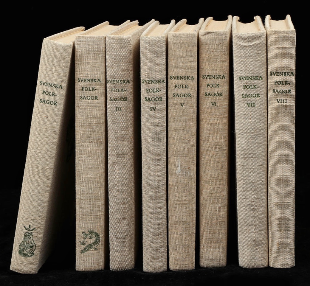 The eight volume set of Swedish folktales.