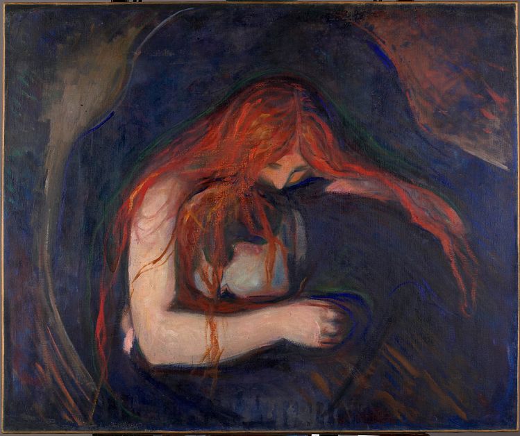 Kjærlighet og smerte [love and pain] by Edvard Munch (1895)